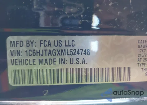 2021 Jeep Gladiator Sport 4X4 из США, поврежденный, VIN 1C6HJTAGXML524748